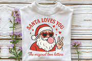 Christmas Santa Loves You PNG, an Illustration by CraftArtStudio (Thumbnail 2 of 4)