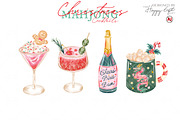 Christmas Mahjong Cocktails, a Decorative Illustration by TheHappyGiftArt (Thumbnail 5 of 10)