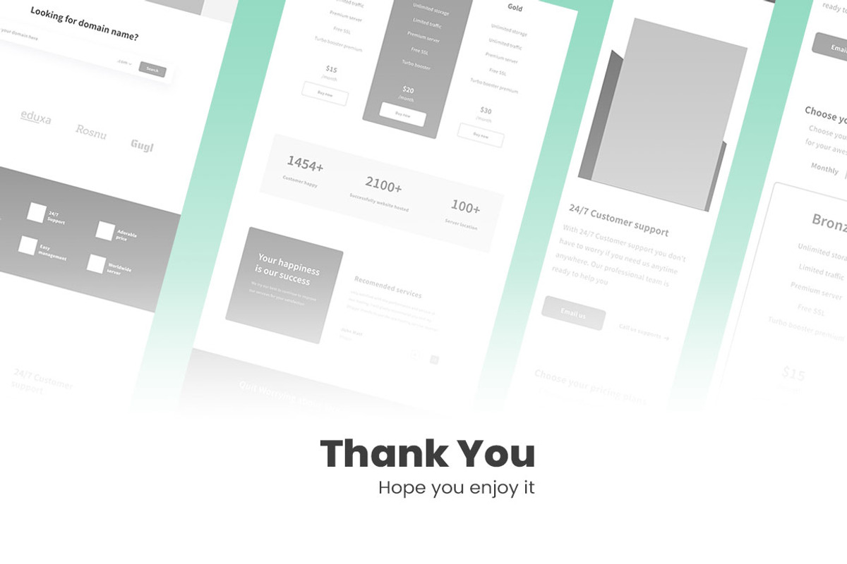 Hosting Server Wireframe Website, a Wireframe Template by INSPR STD (Photo 6 of 6)