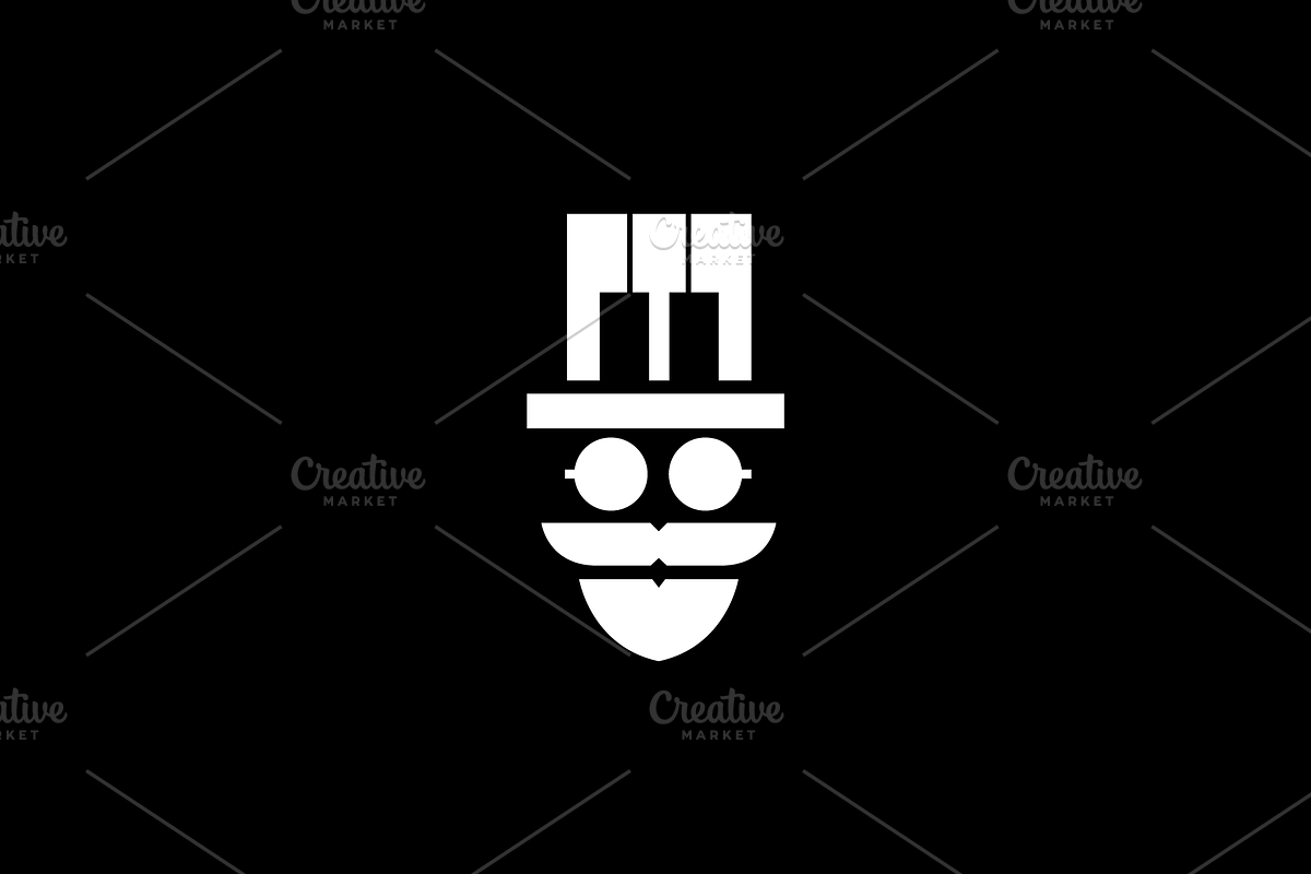 piano man music artist flat logo, a Branding & Logo Template by devastd