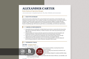ATS Resume Template | Clean CV Word