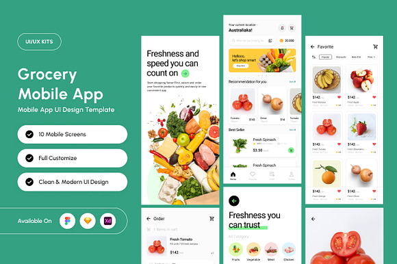 Online Grocery Mobile App UI preview 6