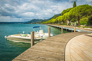 Waterfront pedestrian walkway, Italy, a Nature Photo by Alpine Dreams