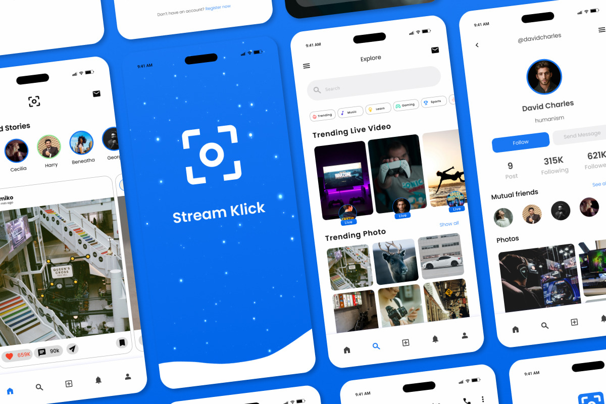 Stream Klick - Social Media Mobile A, an App Template by trabaskriya (Photo 5 of 5)