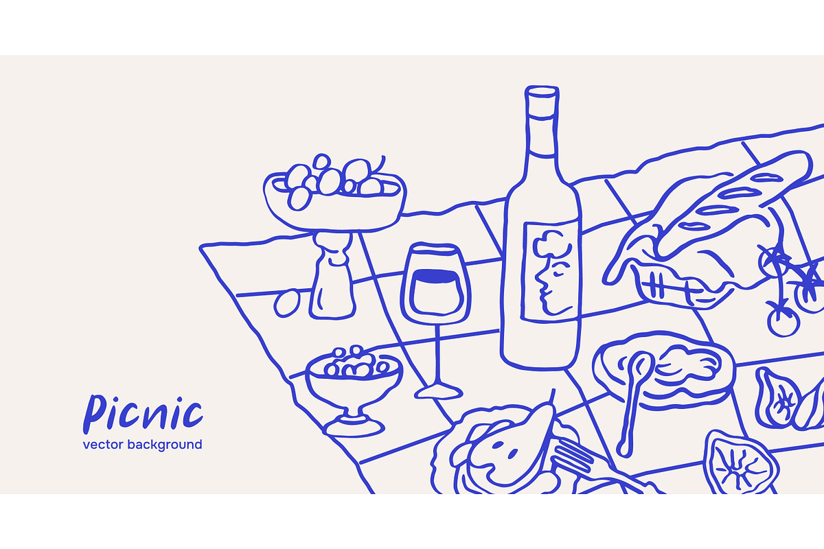 Breakfast & picnic food backgrounds, a Food Illustration by Good Studio (Photo 2 of 3)