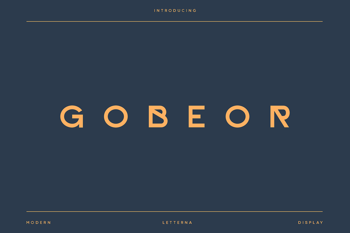 Gobeor - Modern Futuristic Typeface, a Sans Serif Font by Letterna (Photo 1 of 4)