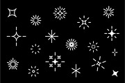 Stars Sparkles sign symbol icon set., an Object Illustration by Worldofvector (Thumbnail 2 of 2)