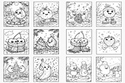 Winter Coloring Pages: Fruit-Themed, a Seasonal Illustration by Lamia Emad (Thumbnail 2 of 3)