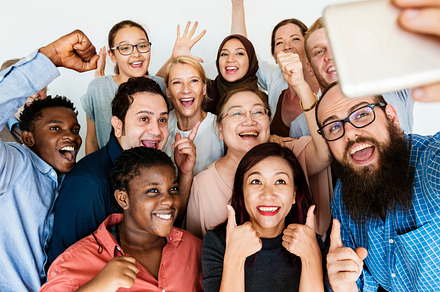 Group of diverse people containing studio, expression, and diverse, a Person Photo by rawpixel