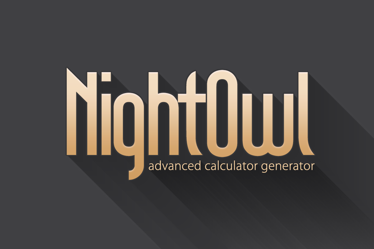 NightOwl - Calculator Generator, a HTML Template by Crusader12