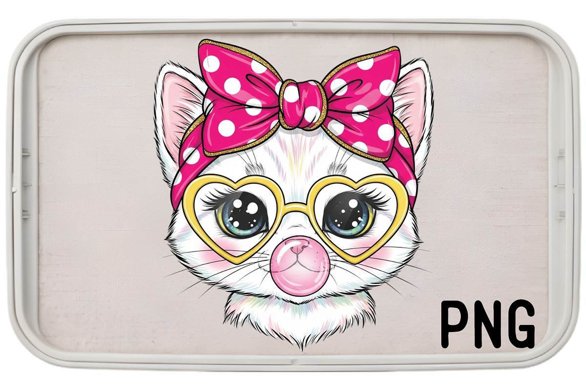 Spring Cat Sublimation Png, an Illustration by Black Bird Studio (Photo 2 of 3)