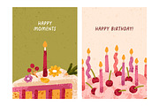 Happy Birthday greeting card designs, a Background Graphic by Good Studio (Thumbnail 2 of 7)