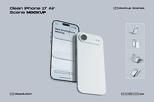 Clean iPhone 17 Air Mockup, an iPhone Mockup by My Code Std
