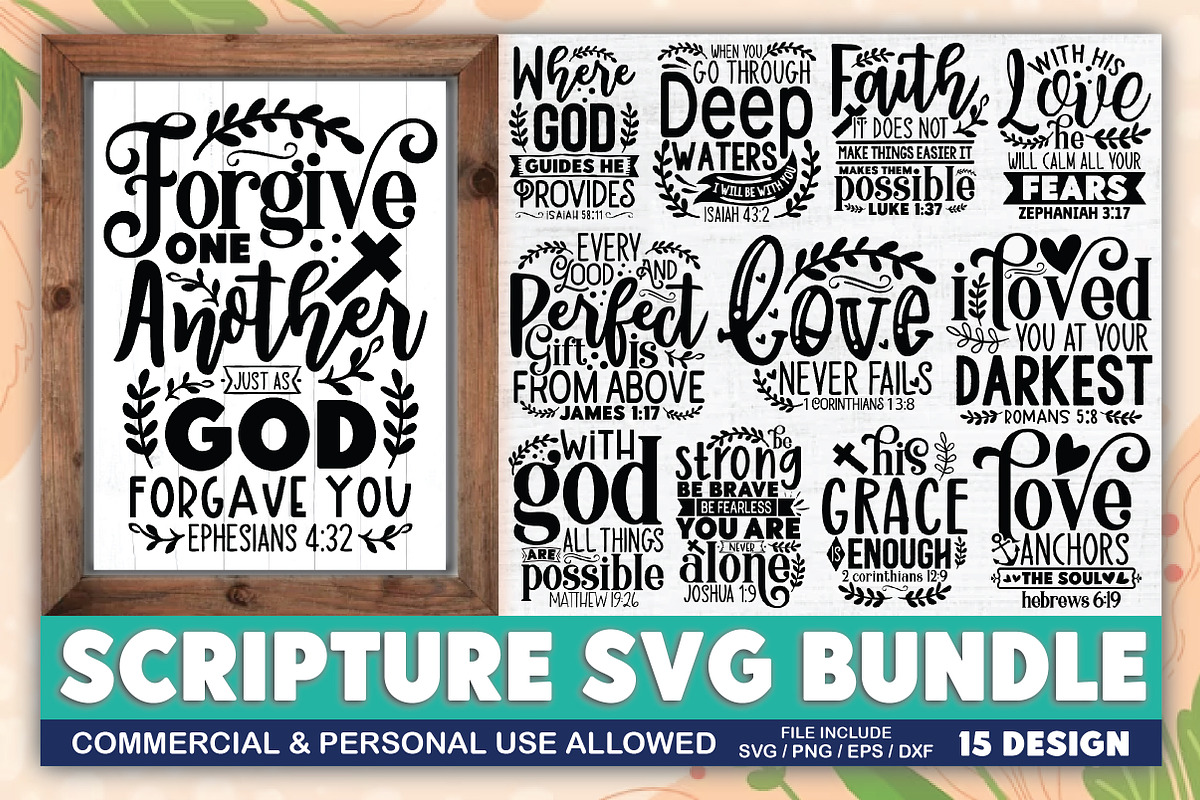 Scripture SVG Bundle, a Graphic by crafthome