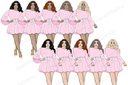 Ice Cream Clipart | Vacation Girl, a Person Illustration by GlamArtZhanna (Thumbnail 4 of 5)