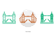 Landmarks of the UK - London, a Duotone Icon by Jozsef Balazs-Hegedus (Thumbnail 5 of 6)
