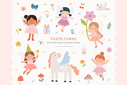 Pastel Fairy Birthday Clipart, a Person Illustration by Petit Citizen Design (Thumbnail 1 of 7)