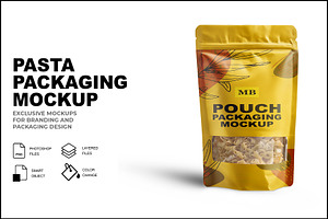 Pasta Packaging Mockup, a Packaging Mockup by mockupbuys