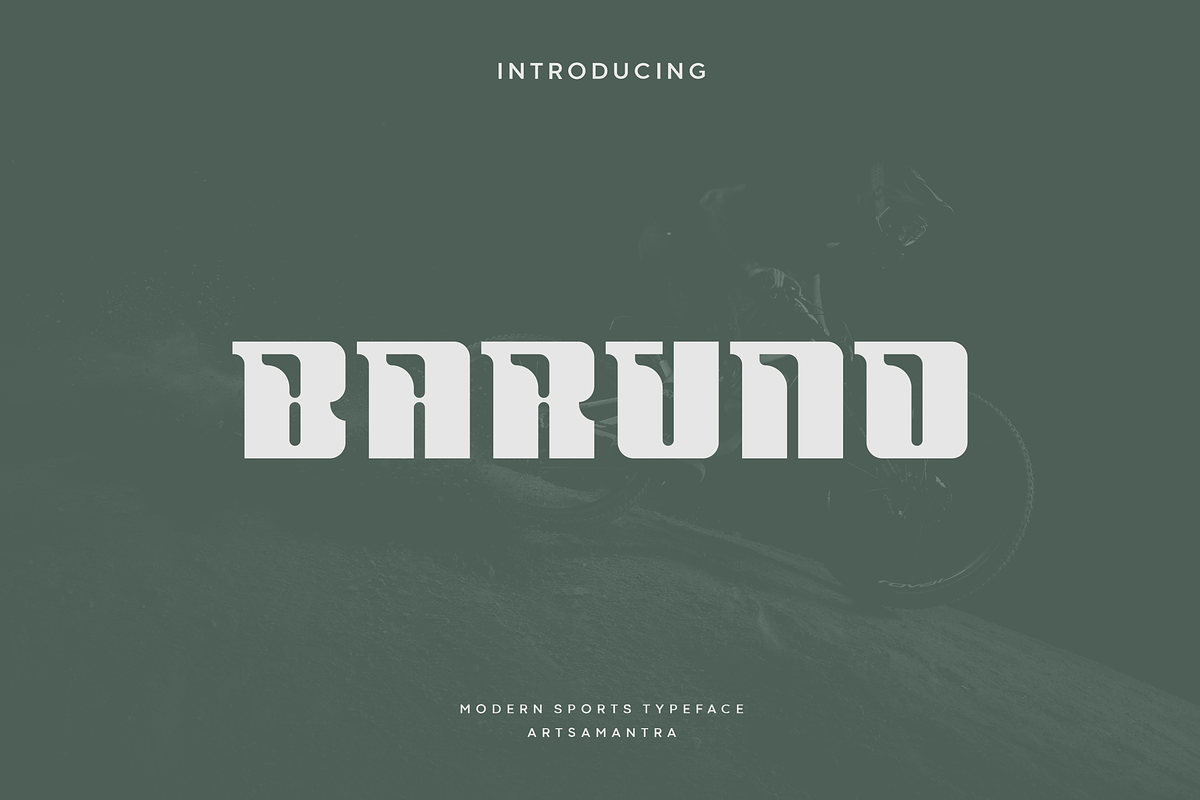 Baruno - Modern Sports Typeface, a Serif Font by garismantra (Photo 1 of 4)
