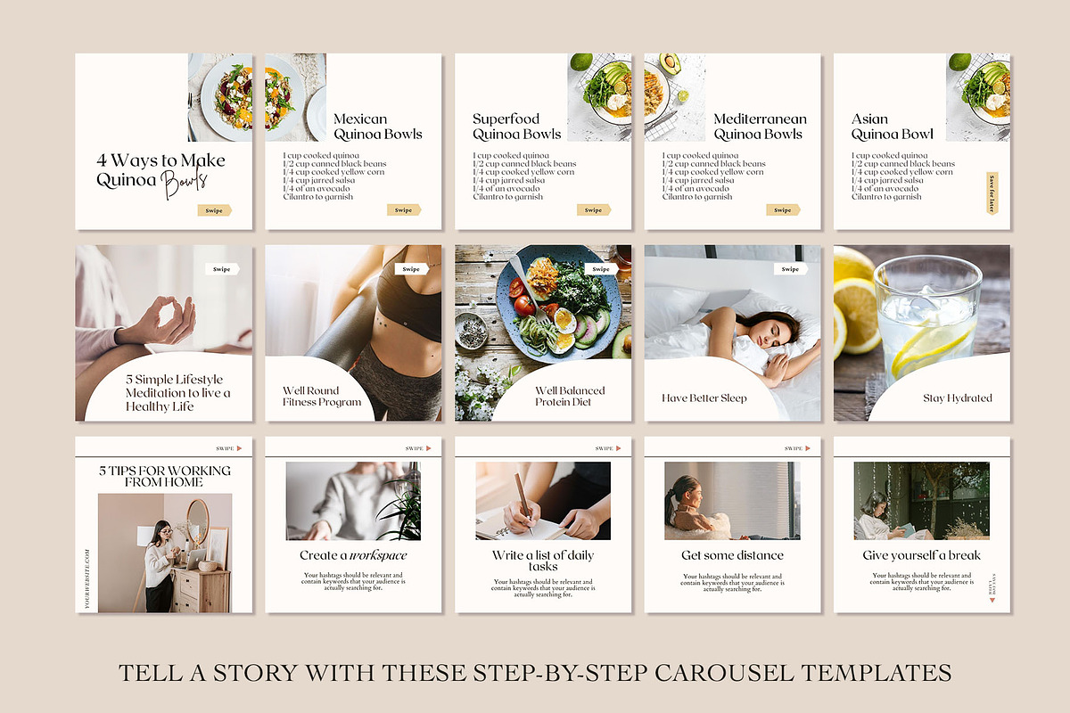 Wellness Instagram Marketing, a Social Media Template by Kseniia_Design (Photo 10 of 12)