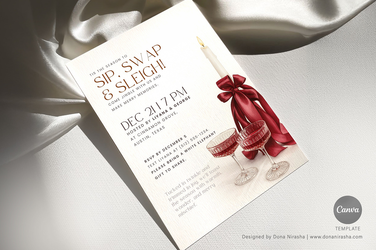 Christmas Invite Canva Temp - 28, a Marketing Template by BloomToLife By Dona (Photo 3 of 5)