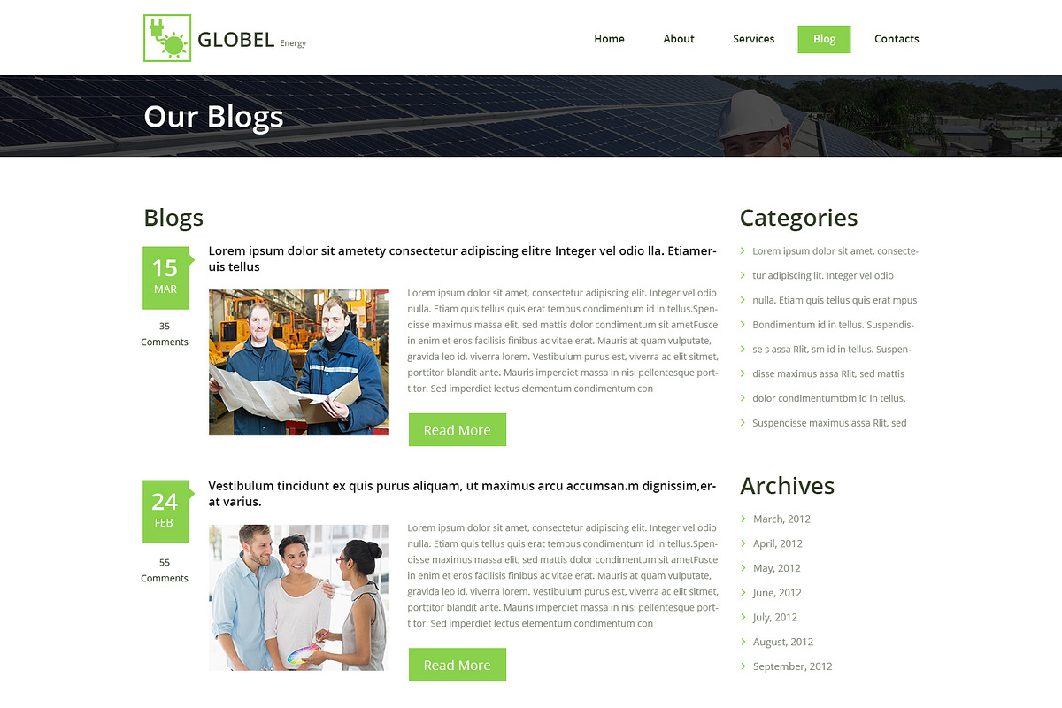 Solar Power PSD Website Template, a Websites & App Template by WebbyTemplates (Photo 5 of 7)