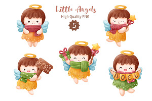 Christmas Little Angels Cliparts