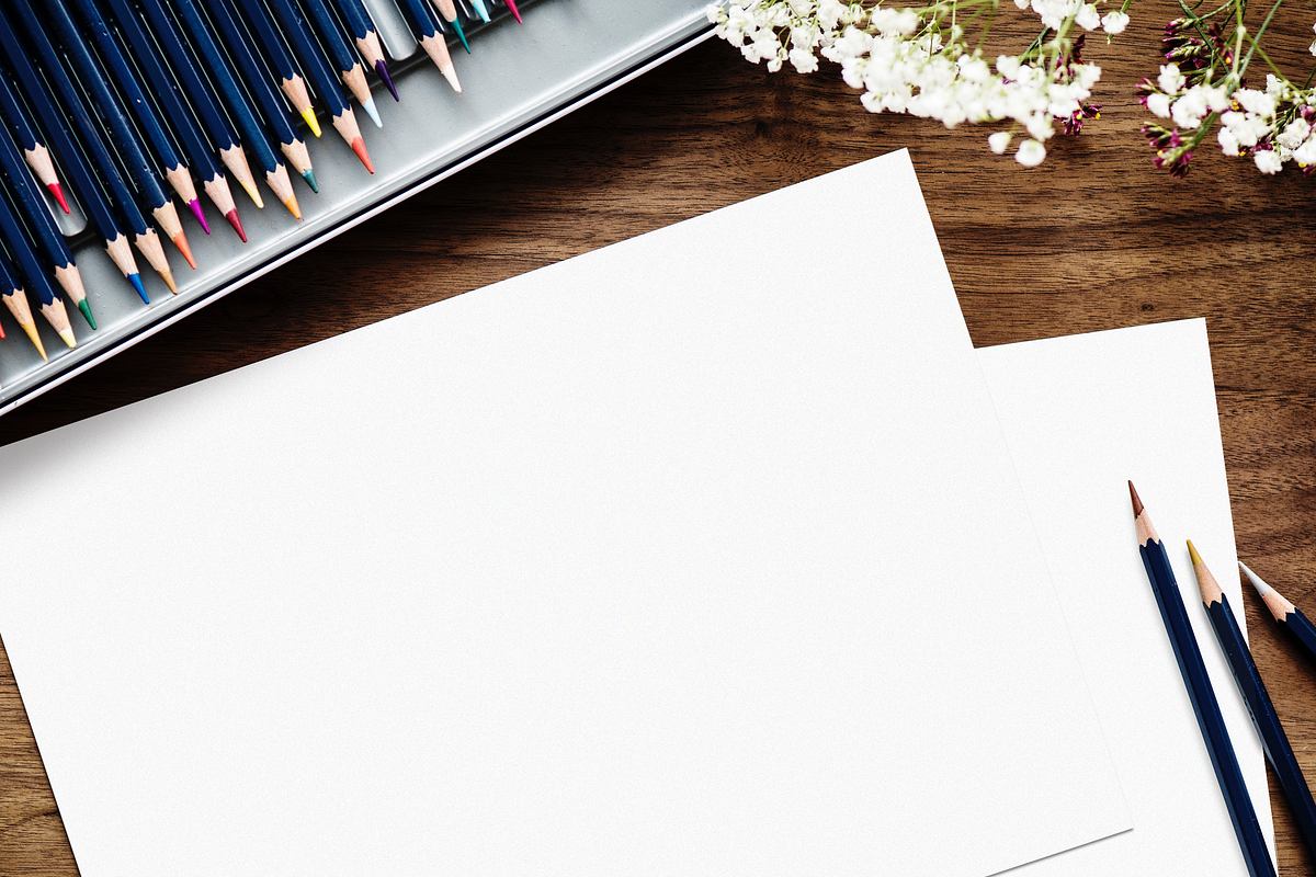 (A4) Artwork Sketch on Desk Mockup, a Print Template by Europe.graphics (Photo 2 of 2)