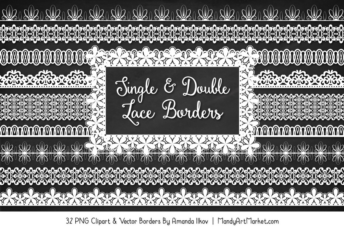White Lace Clipart Borders, an Illustration by Amanda Ilkov (Photo 2 of 4)