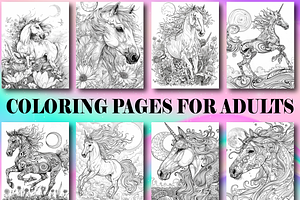 Sky Horse Coloring Pages For Adults