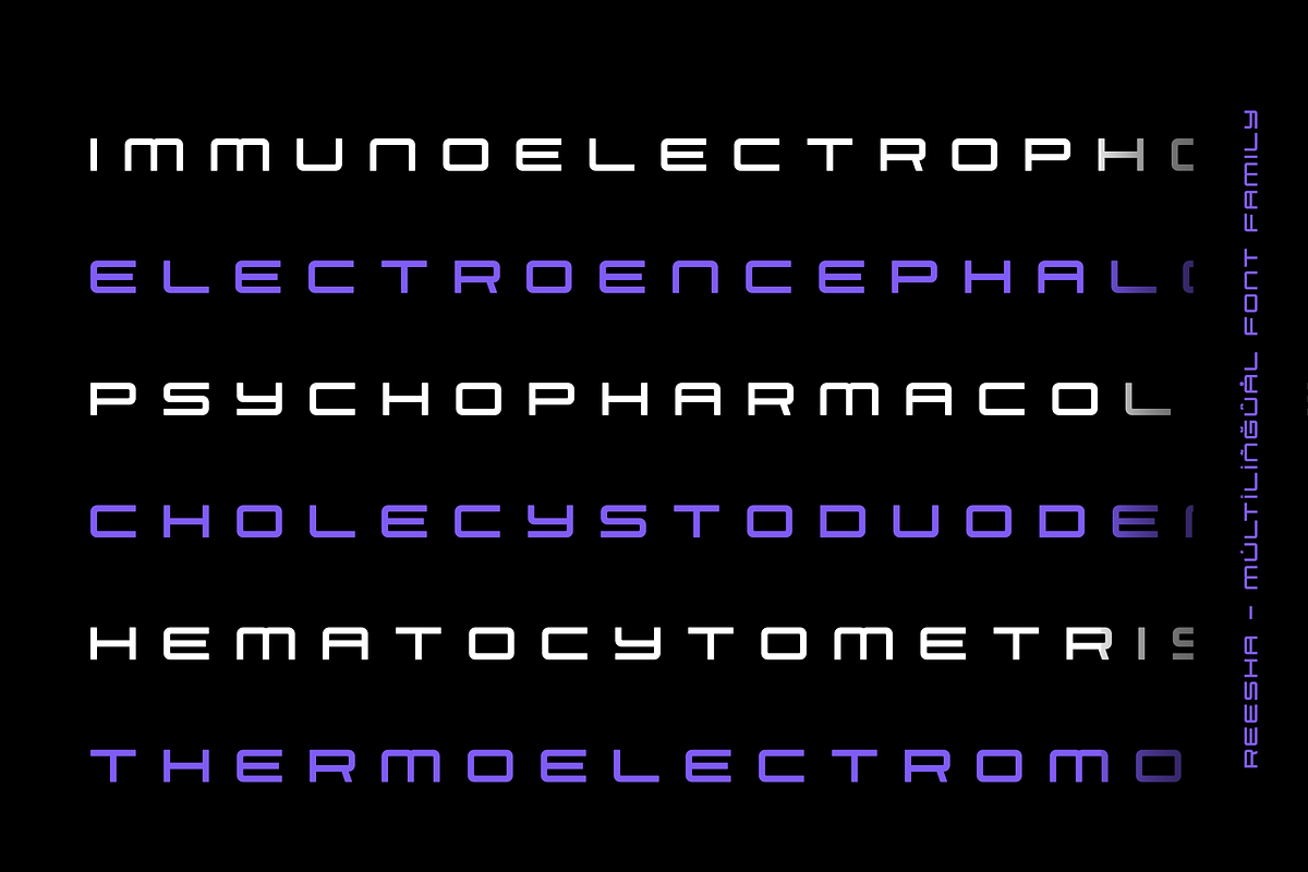 Reesha - Futuristic Font Family, a Handwritten Font by alpercakici (Photo 14 of 14)