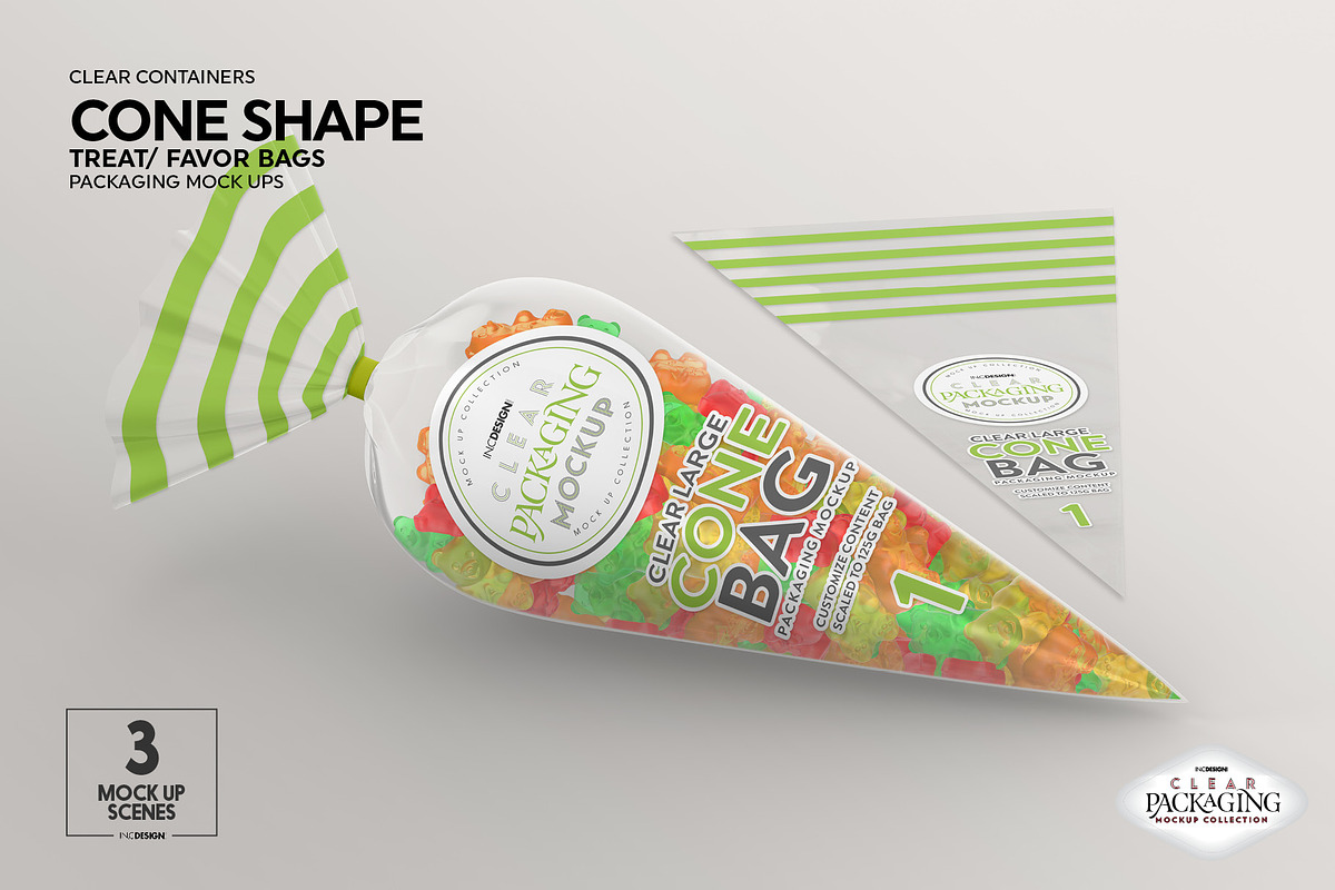Clear Large Cone Bag PackagingMockup, a Packaging Mockup by INCDesign (Photo 13 of 15)