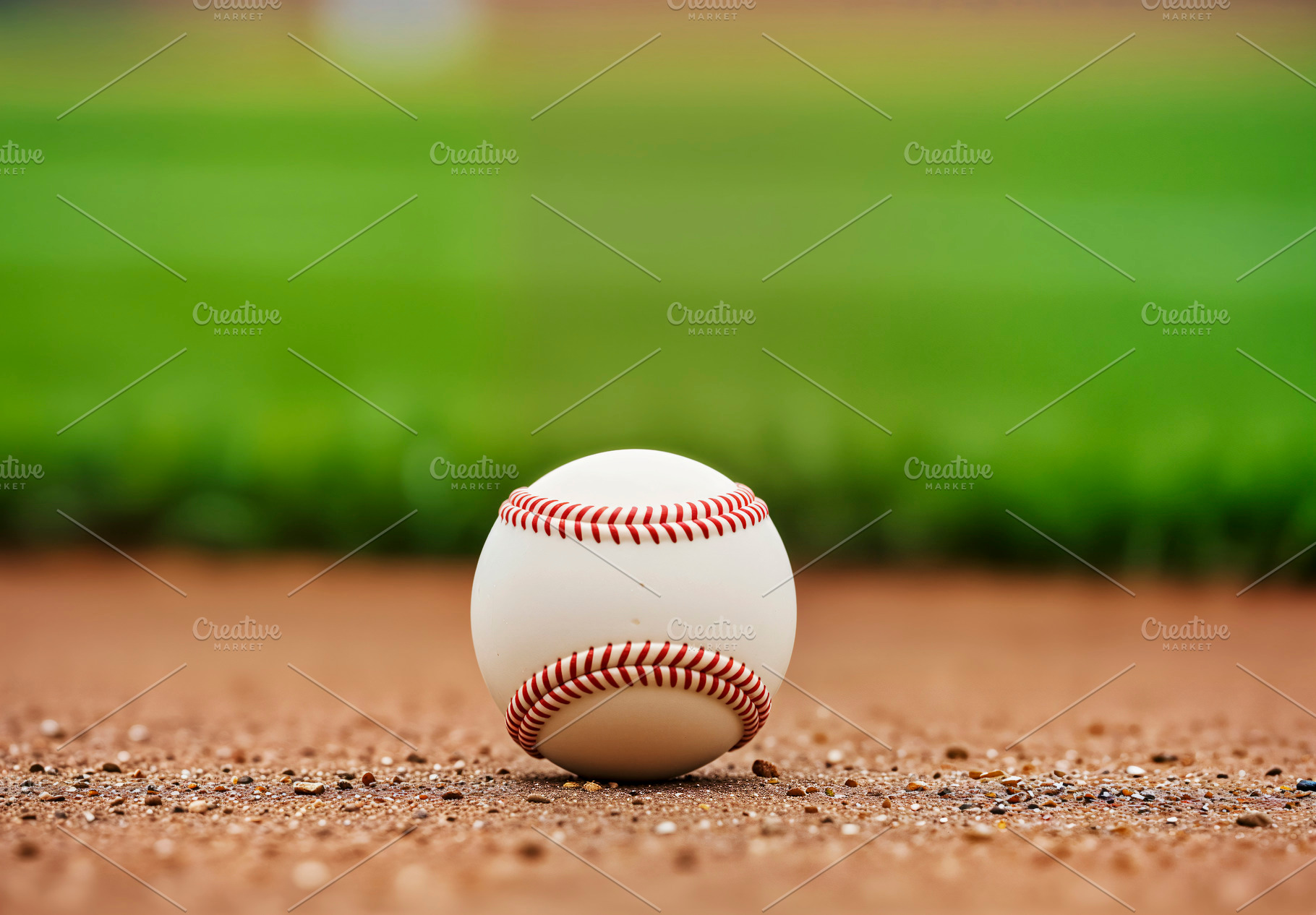 Baseball on dirt field, a Photo by rarrarorro