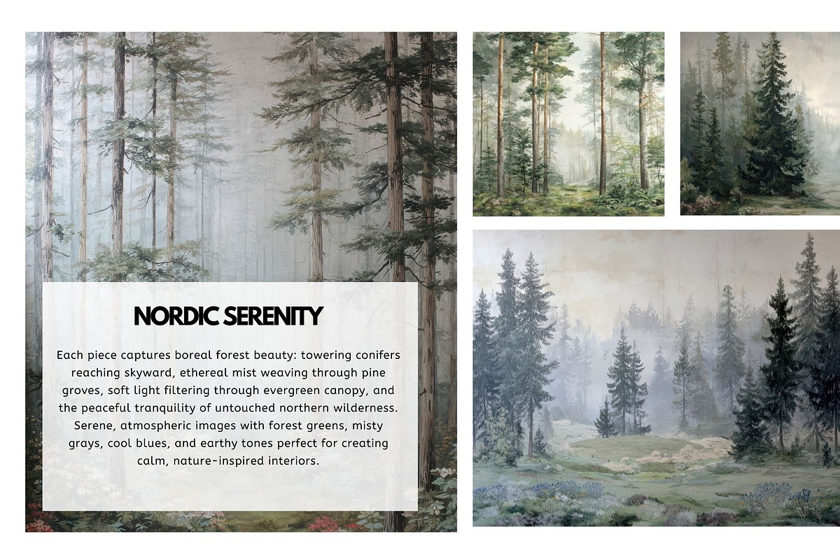 30+ Northern Conifer Forests Bundle, a Decorative Illustration by Virgo Studio (Photo 4 of 6)