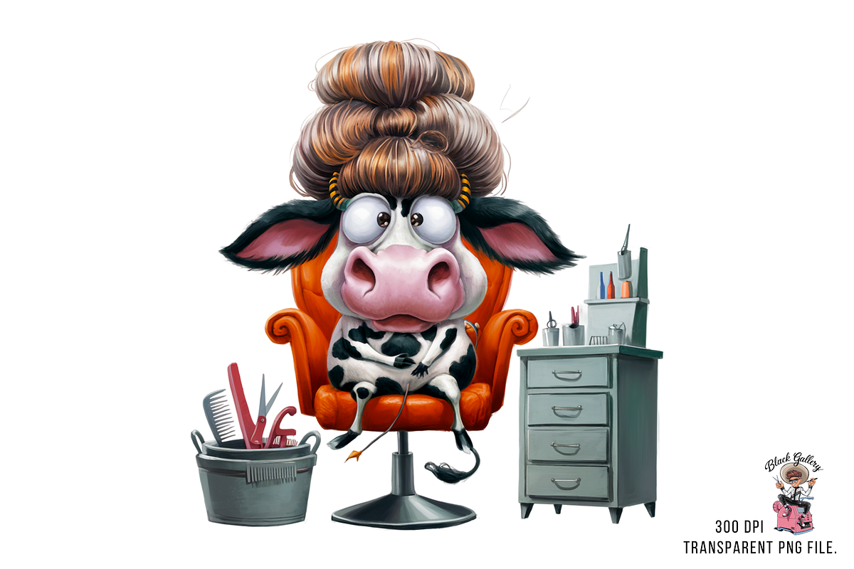 Cow Hair Beauty Salon PNG Bundle, a Graphic by Clipart Bloom (Photo 8 of 18)