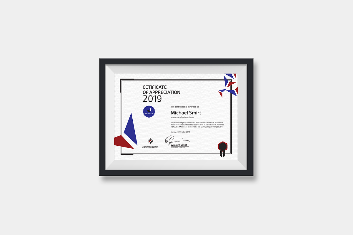 Modern Certificate, a Stationery Template by silukEight (Photo 6 of 7)