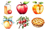 Watercolor  Apple Clipart Bundle, an Illustration by Daily.Designs (Thumbnail 4 of 5)