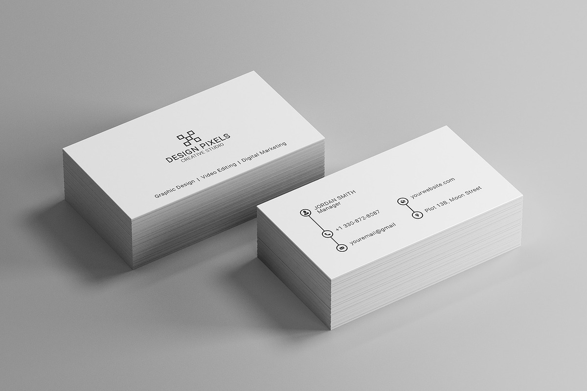 Simple Clean Business Card, a Business Card Template by Saman Osama (Photo 3 of 4)