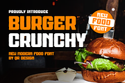 Burger Crunchy, a Sans Serif Font by QR Design Studio (Thumbnail 1 of 8)