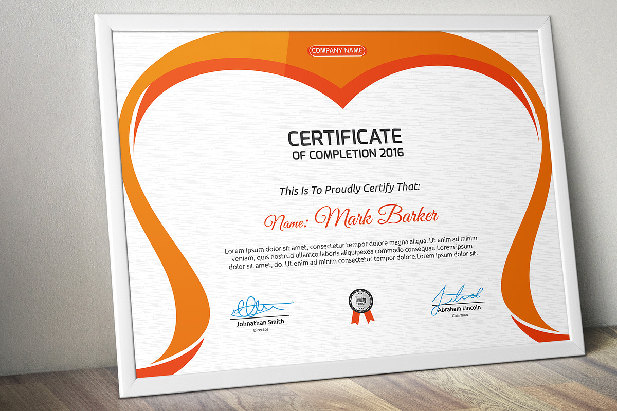 Certificate Word | PSD | AI, a Stationery Template by Curve Design (Photo 3 of 6)