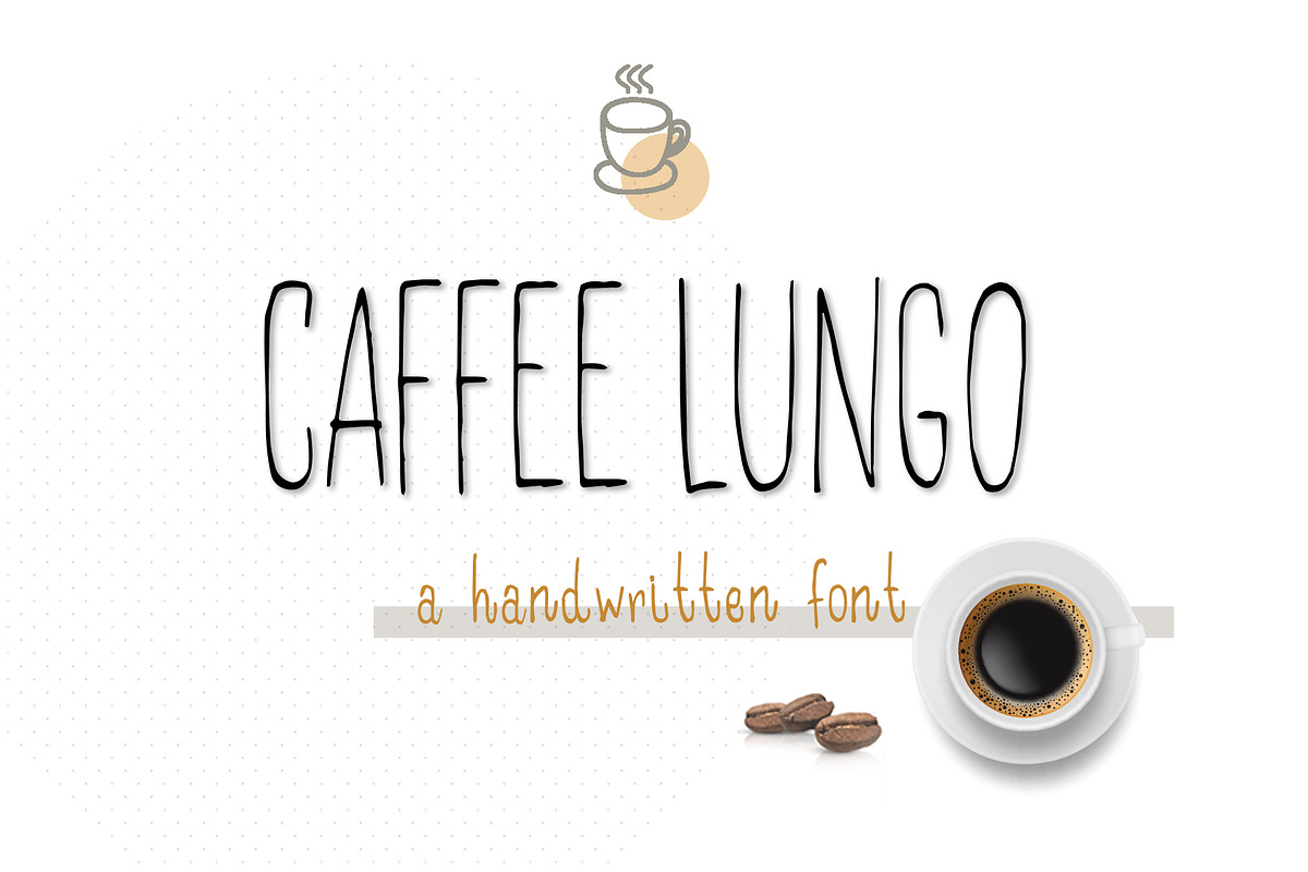 Caffee lungo handwritten font., a Script Font by Irena Matiash shop (Photo 1 of 7)