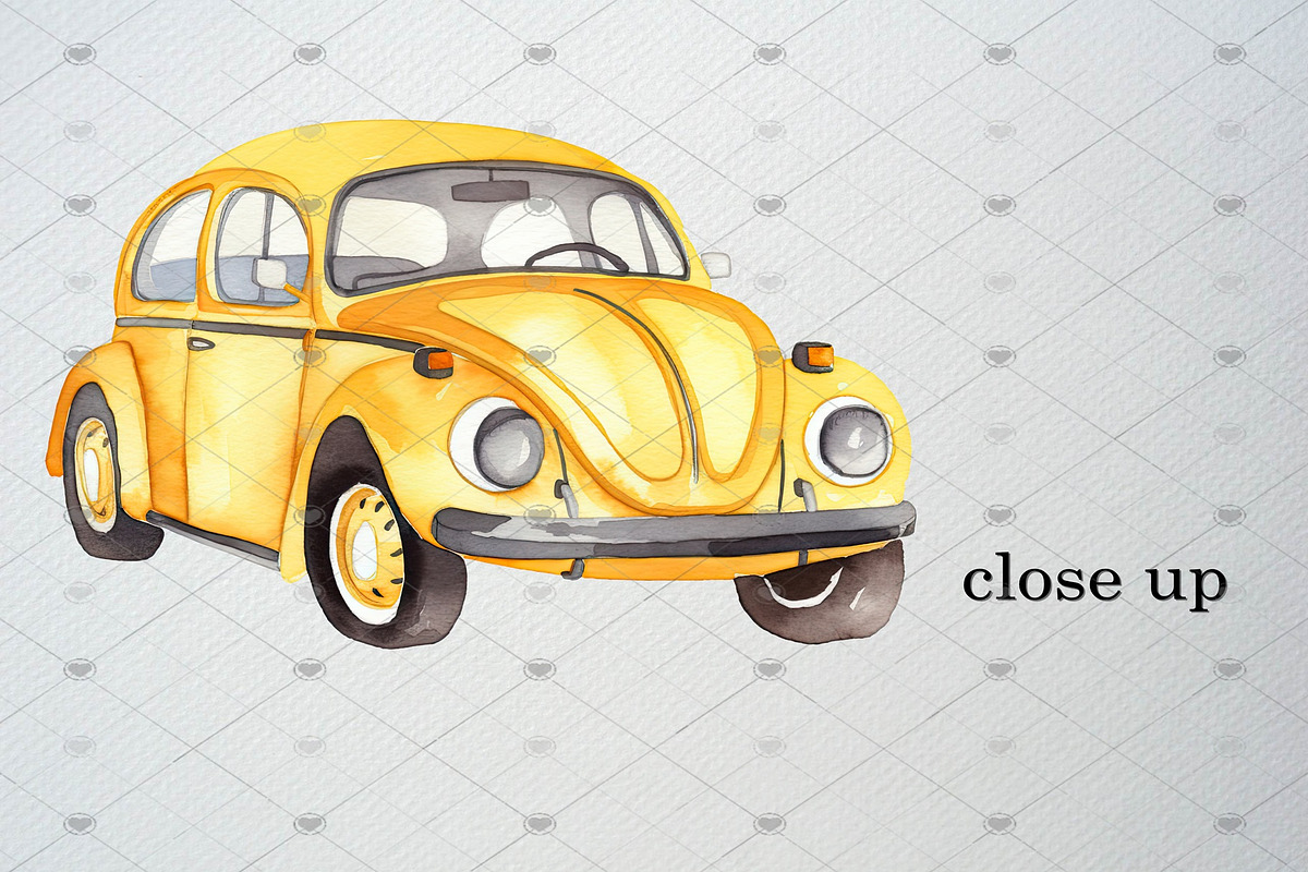 Watercolor Cars Clipart Set, 40 PNG, an Illustration by CropUp Creative (Photo 4 of 5)