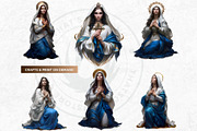 Holy virgin Mary clipart set, a Person Illustration by ThatsDesignArt (Thumbnail 4 of 10)