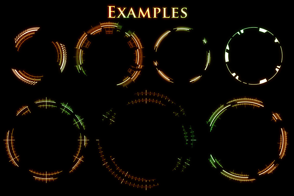 198 Simple Futuristic Circle Brushes, a Brush Add-On by xresch (Photo 9 of 11)