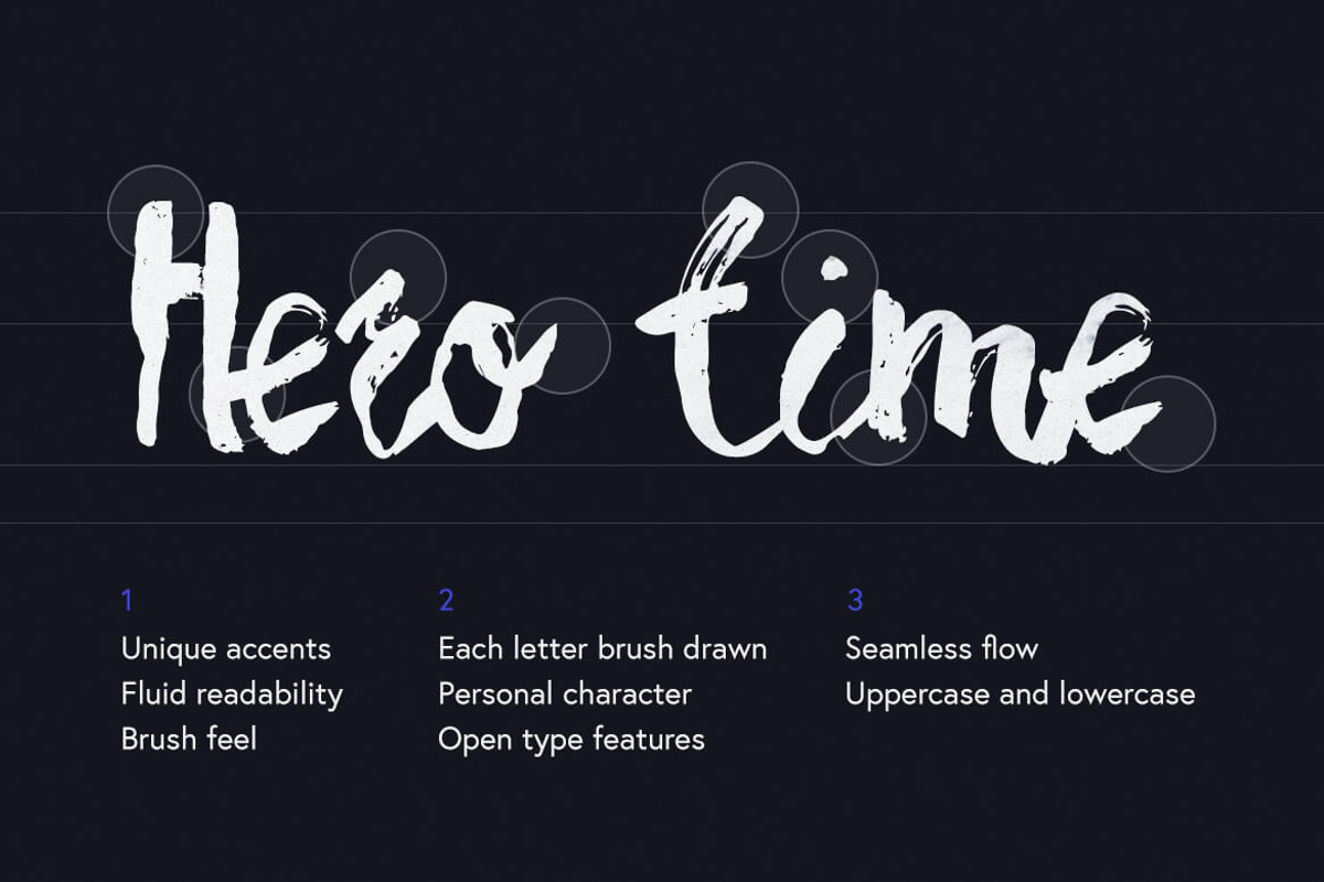 Avene PRO Brush Font preview 5