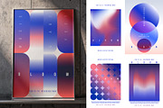 Gradient Wave Poster Templates, a Poster Template by Xenialien (Thumbnail 1 of 5)