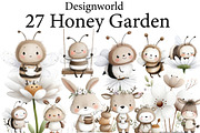 Watercolor Honey Garden Clipart, an Illustration by Designworld (Thumbnail 1 of 4)