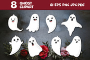 Adorable Cartoon Ghosts, a Decorative Illustration by linakilljoy (Thumbnail 1 of 3)