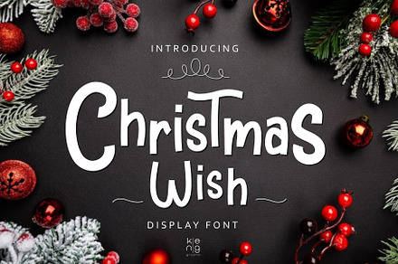Christmas Wish Font, a Handwritten Font by KengGraphic
