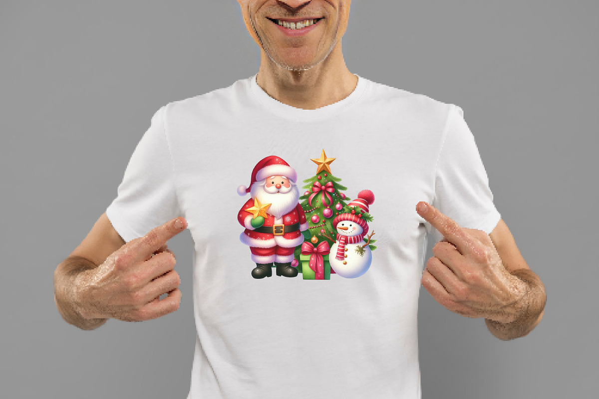 Santa Snowman Christmas Tree PNG, an Illustration by Daily.Designs (Photo 2 of 5)